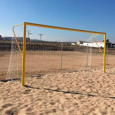 Juego Porterías Fútbol Playa Acero Ø100mm