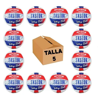 Pack 12 Balones Voleibol Zastor Spike 5V1500 Rojo/Azul T-5