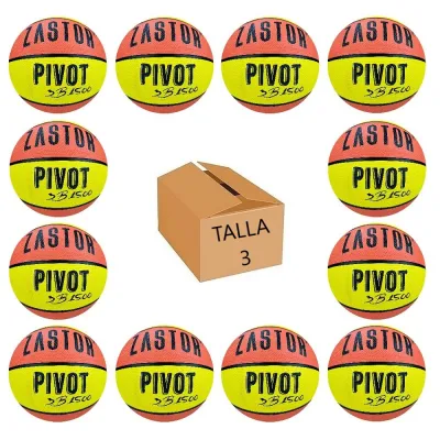 Pack 12 Balones Baloncesto Zastor Pivot 3B1500 T-3