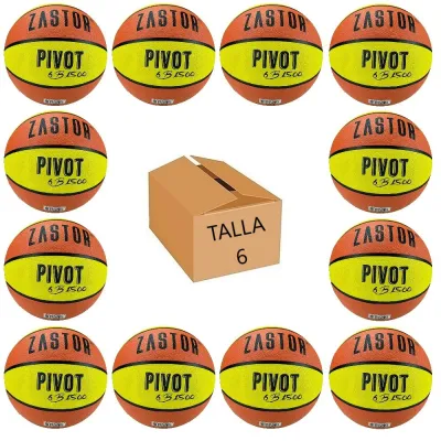 Pack 12 Balones Baloncesto Zastor Pivot 6B1500 T-6