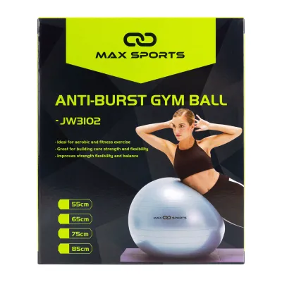 Pelota Fitness Gigante Max Sports Sena 75 cm Gris