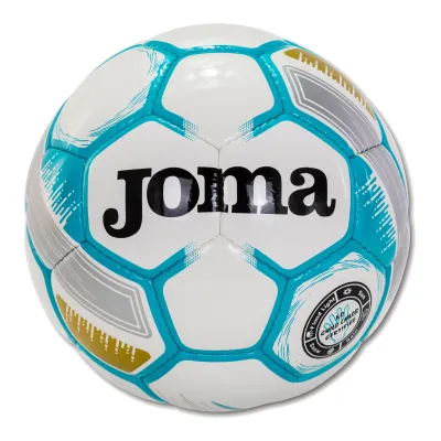 Balón Fútbol Joma Egeo Blanco/Turquesa T-5