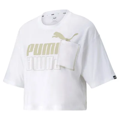 Camiseta Puma Power Boxy Pocket Tee Blanca