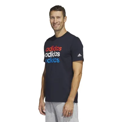 Camiseta Adidas MultiLinear Sportswear Graphic Azul Marino
