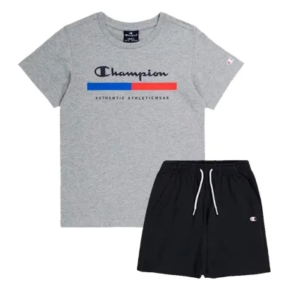 Conjunto Infantil Champion Legacy Gris/Negro