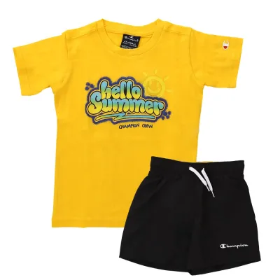 Conjunto Infantil Champion Heritage Amarillo/Negro