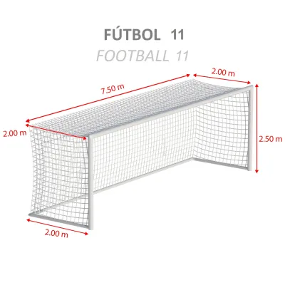 Juego Redes Porterías Fútbol 11 Basic Cajón